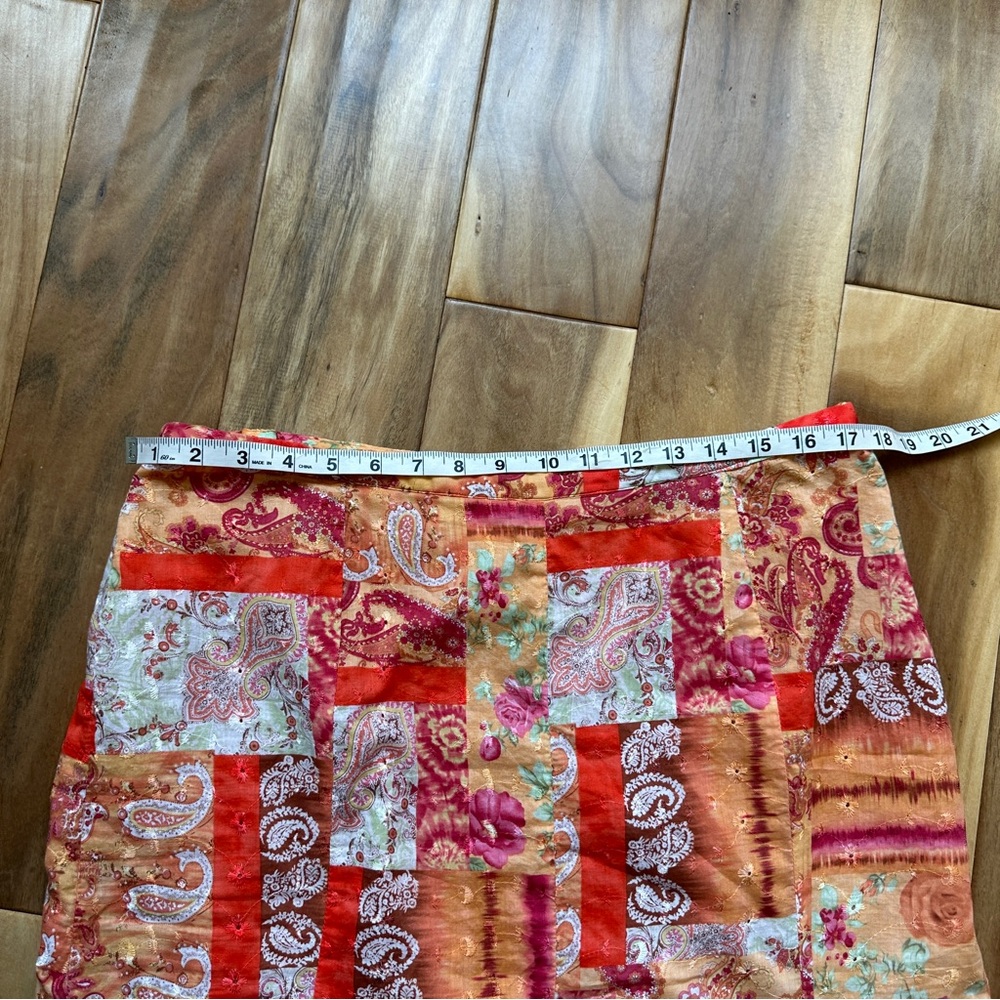 Christopher & Banks Colorful Patchwork A-Line Skirt - Picture 9 of 10